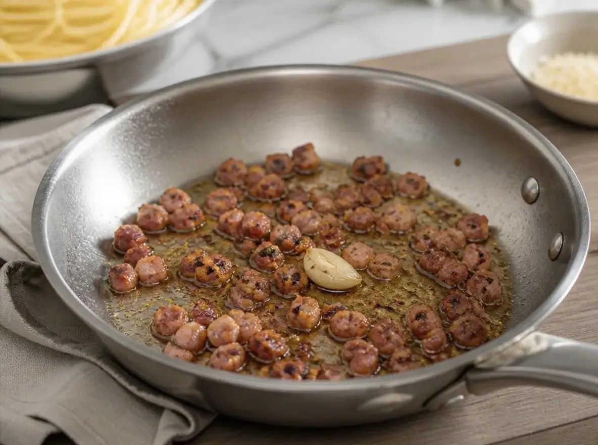 Carbonara uden fløde – trin 3