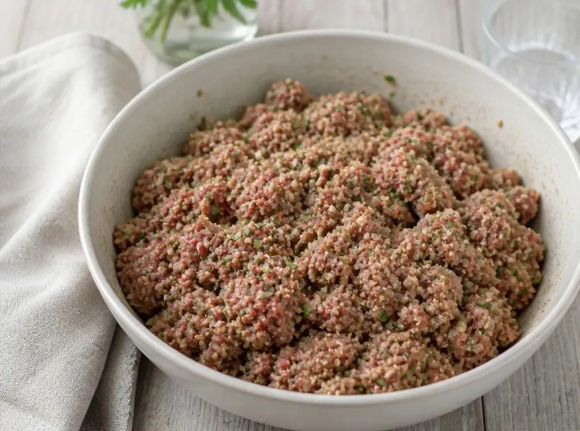 Frikadeller uden æg – trin 1