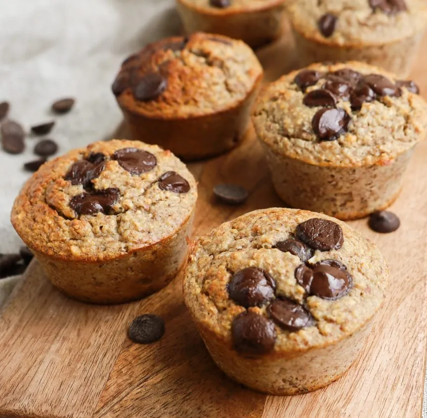 Sunde havregrynsmuffins med banan