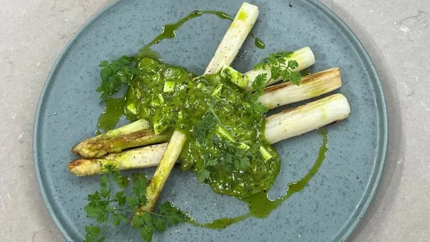 Hvide asparges med sauce gribiche