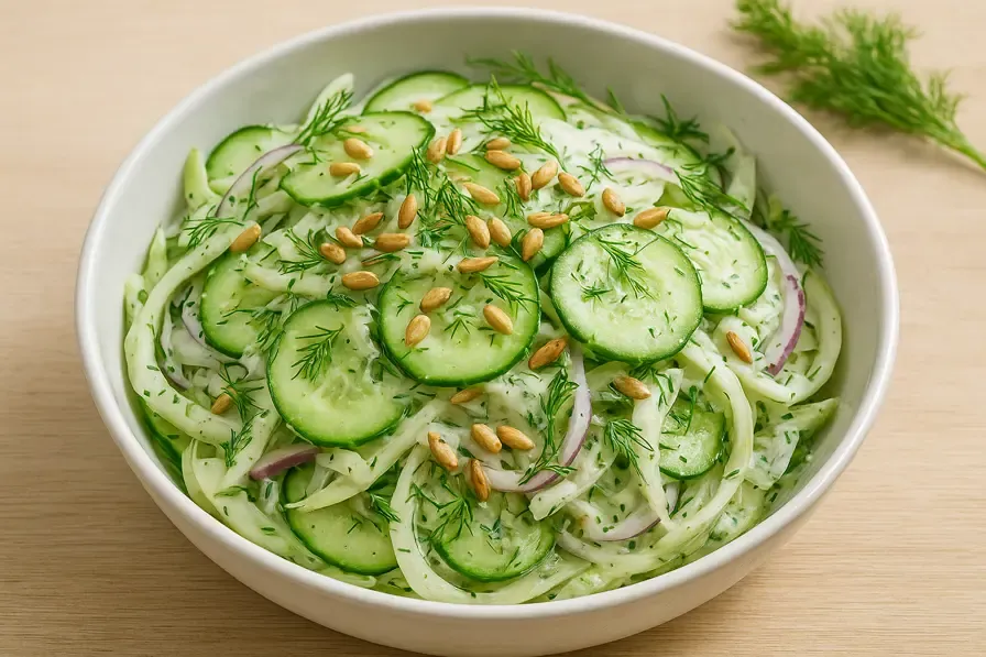 Agurk- og fennikelsalat