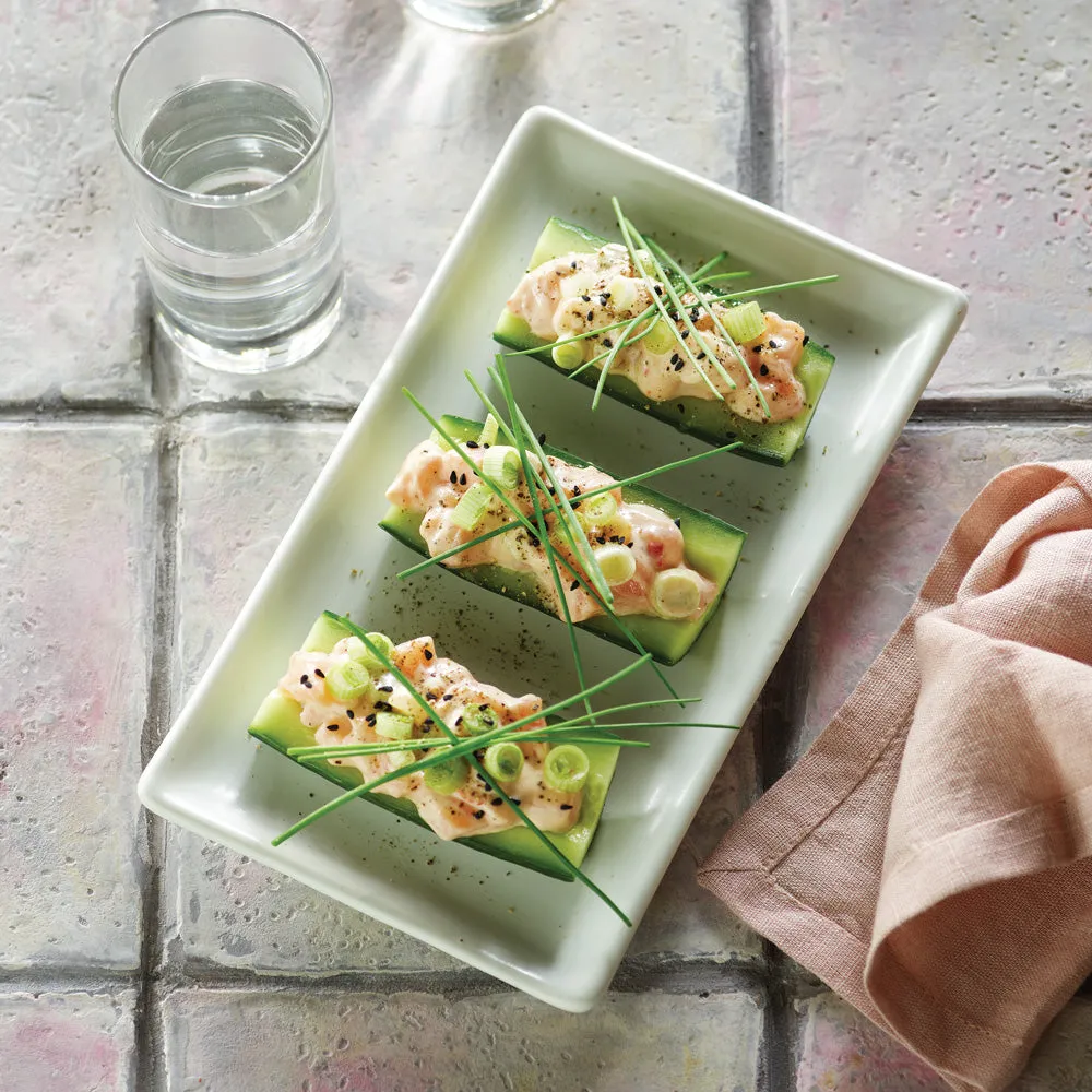 Agurk med laksesalat