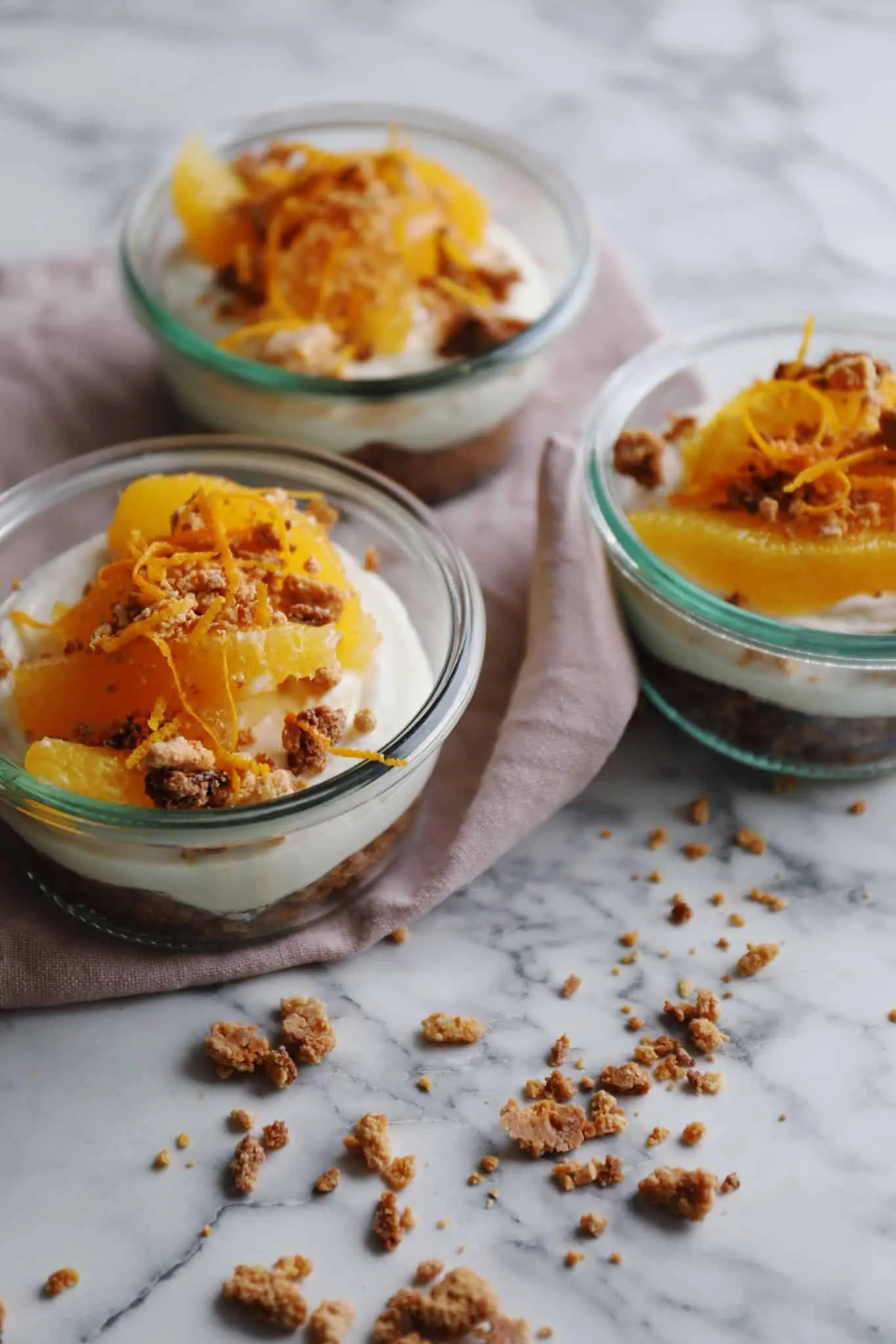 Appelsin cheesecake i glas