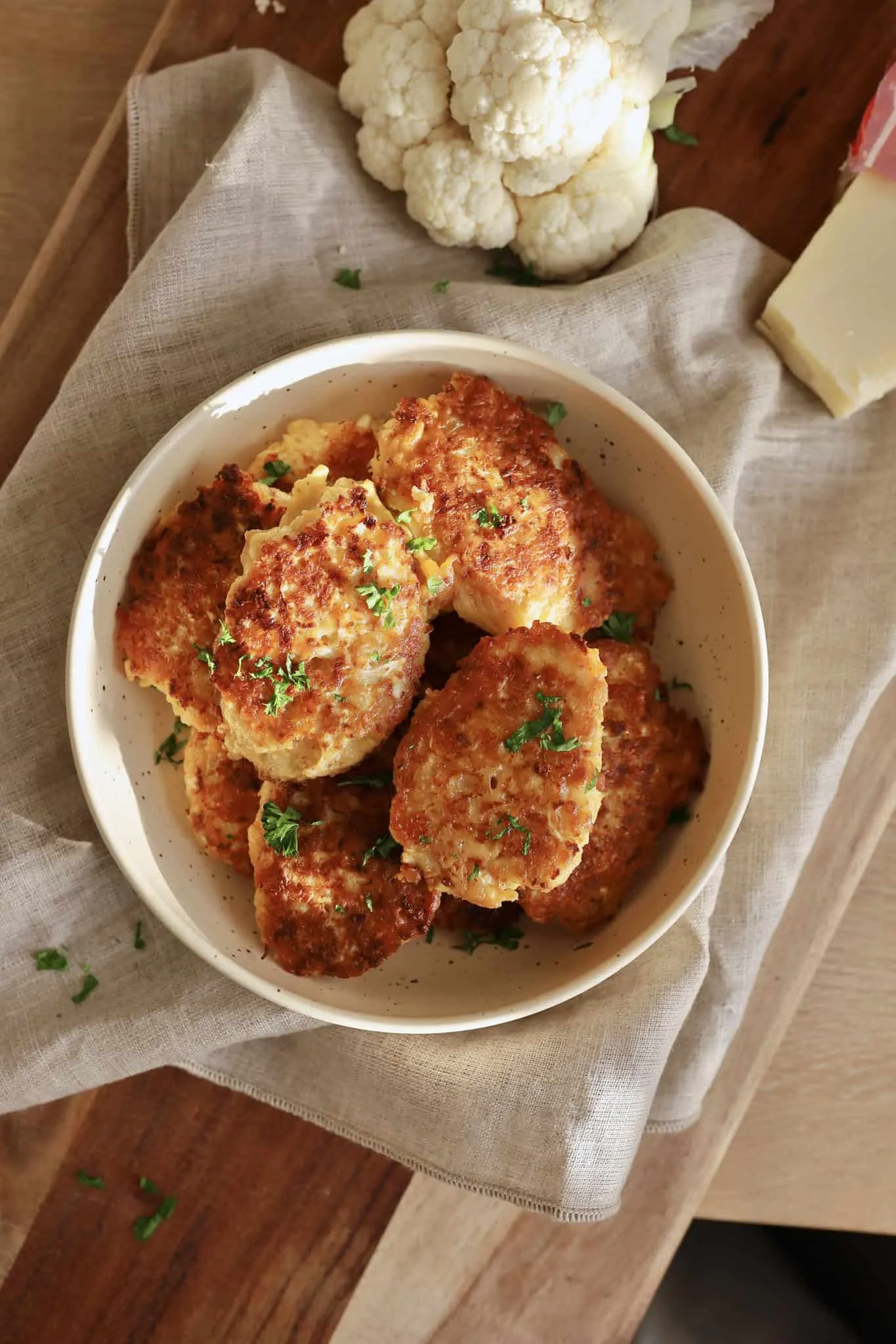 Blomkålsdeller med parmesan