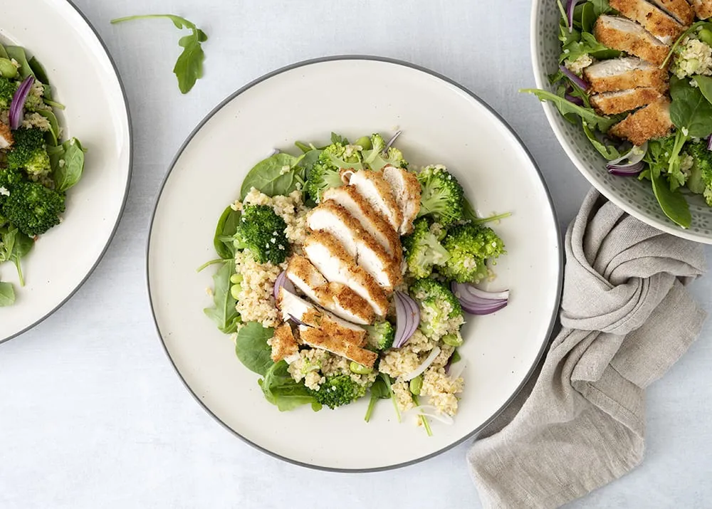 Bulgursalat med sprød kylling