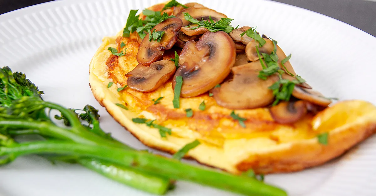 Omelet med champignon