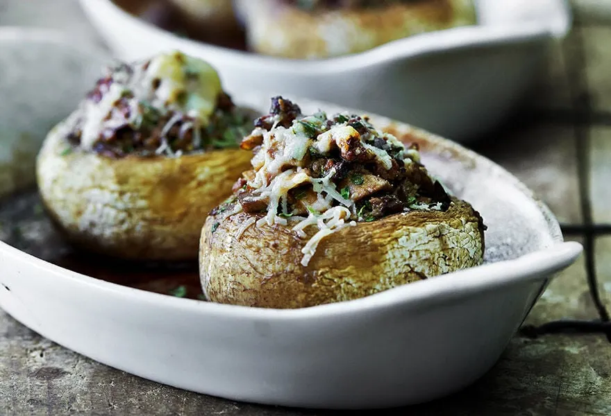 Fyldte champignon
