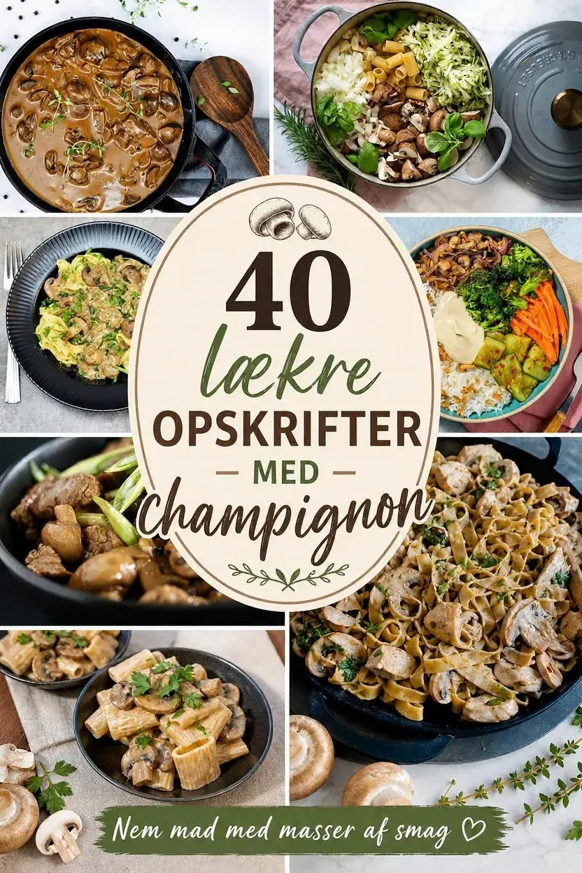 40 lækre opskrifter med champignon