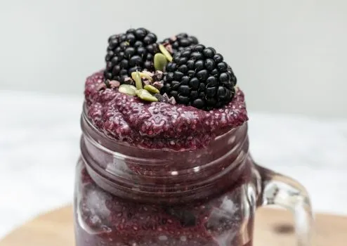Chia-brombær-grød