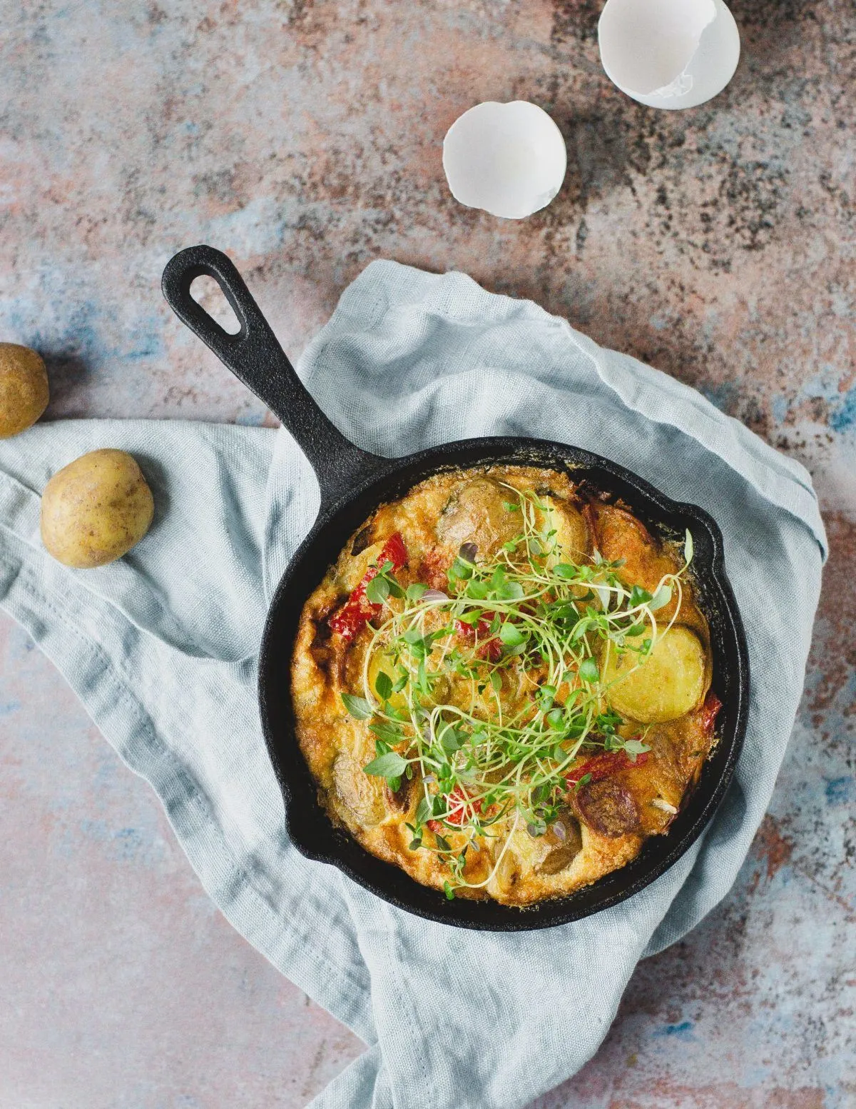 Spansk tortilla med chorizo