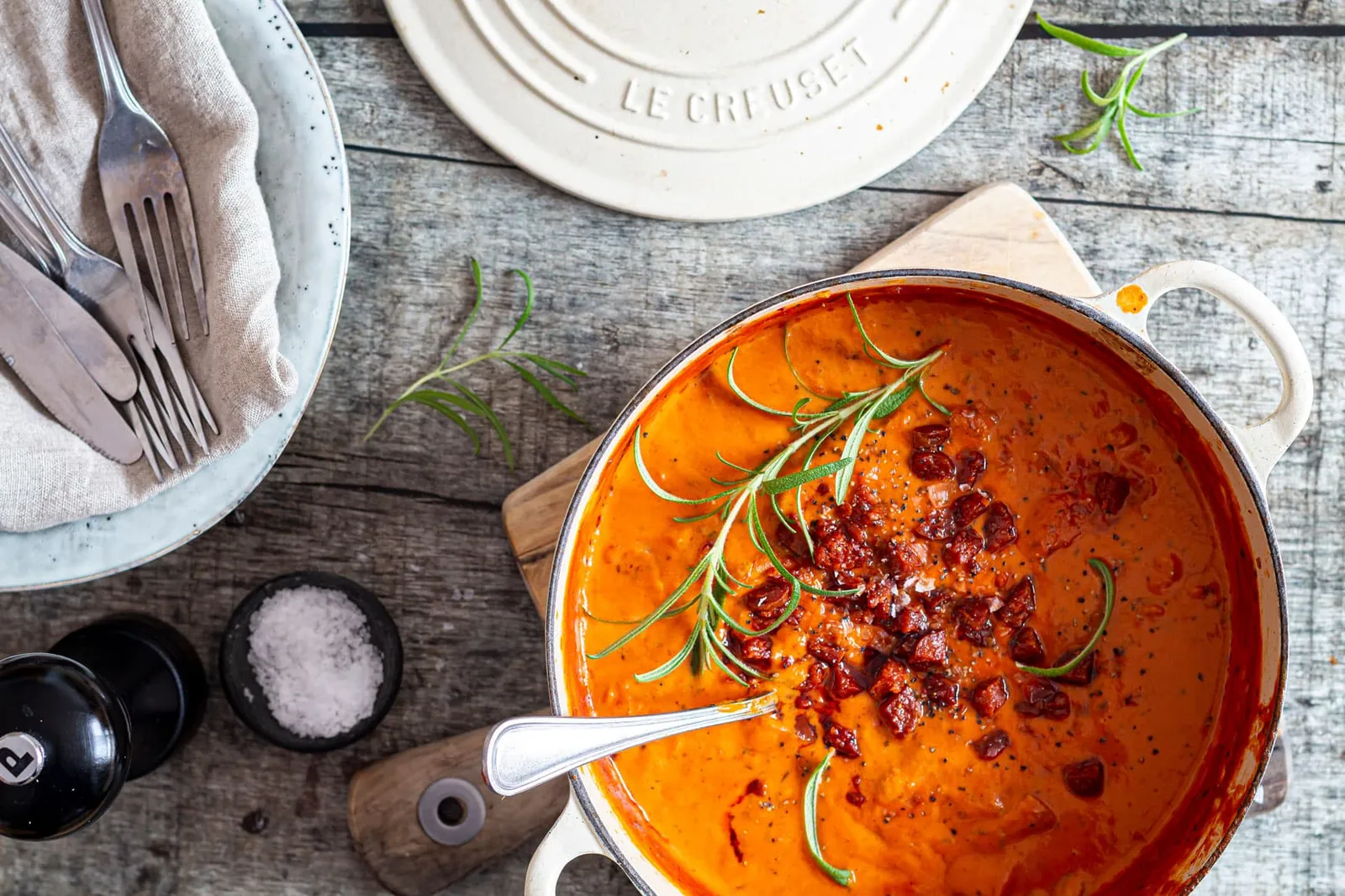 Spansk mørbradgryde med chorizo