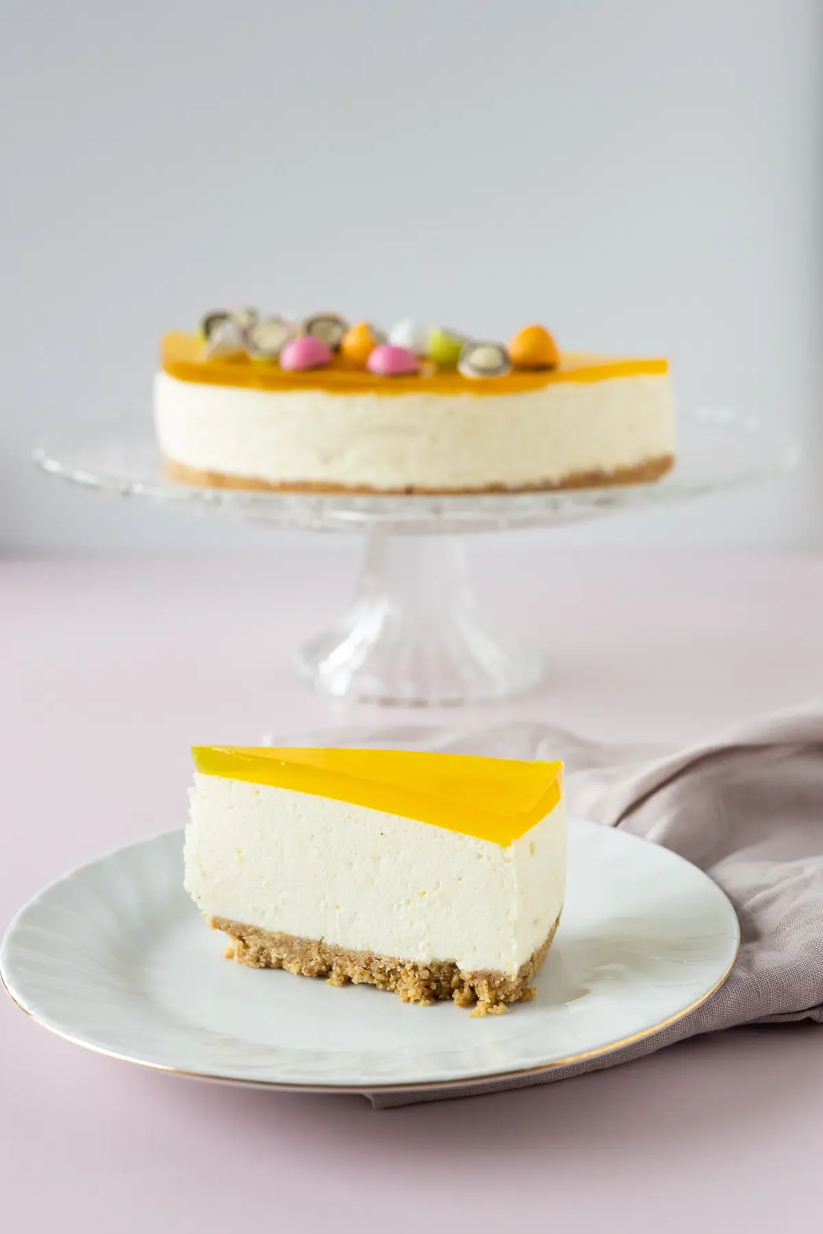 Citron cheesecake med hvid chokolade