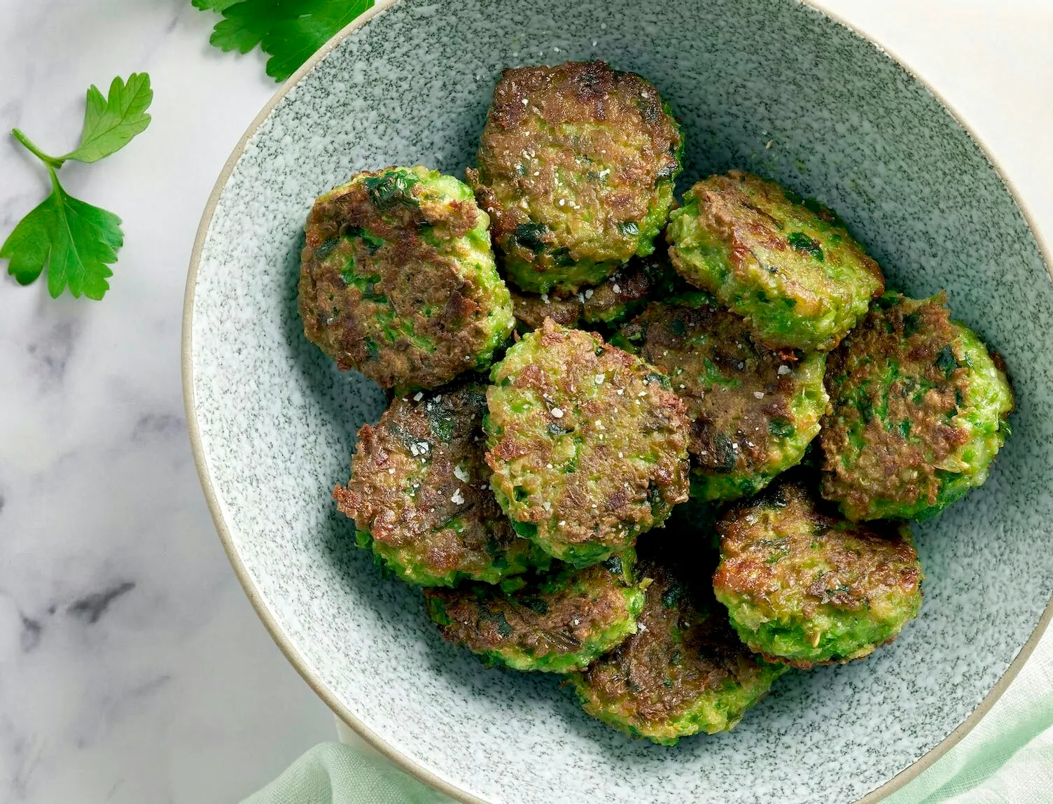 Grønne frikadeller med edamamebønner
