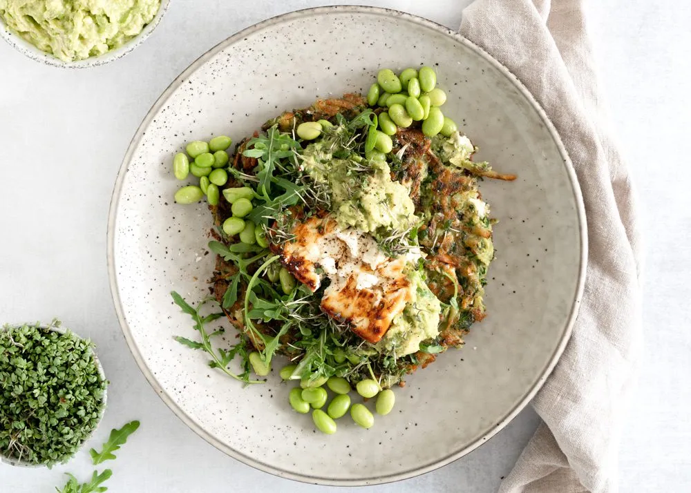Rösti med grønt og feta