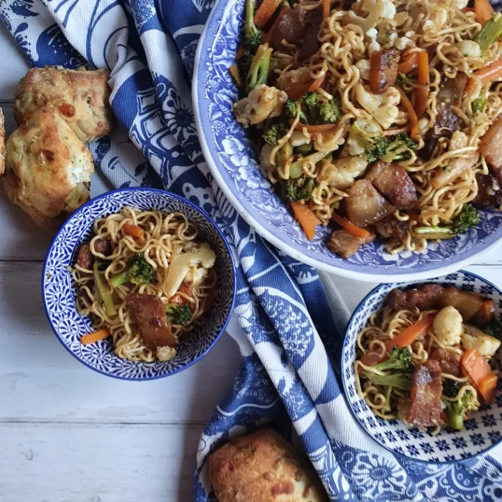 Wok med stegt flæsk