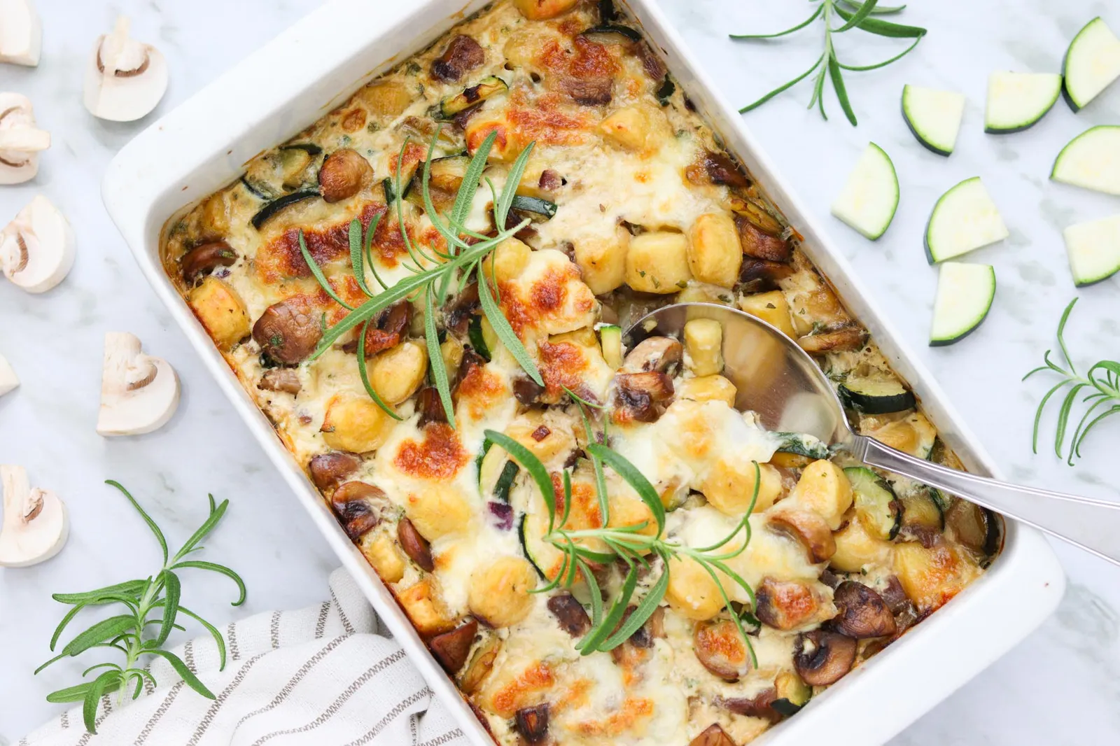 Ovnbagt gnocchi med squash og champignon