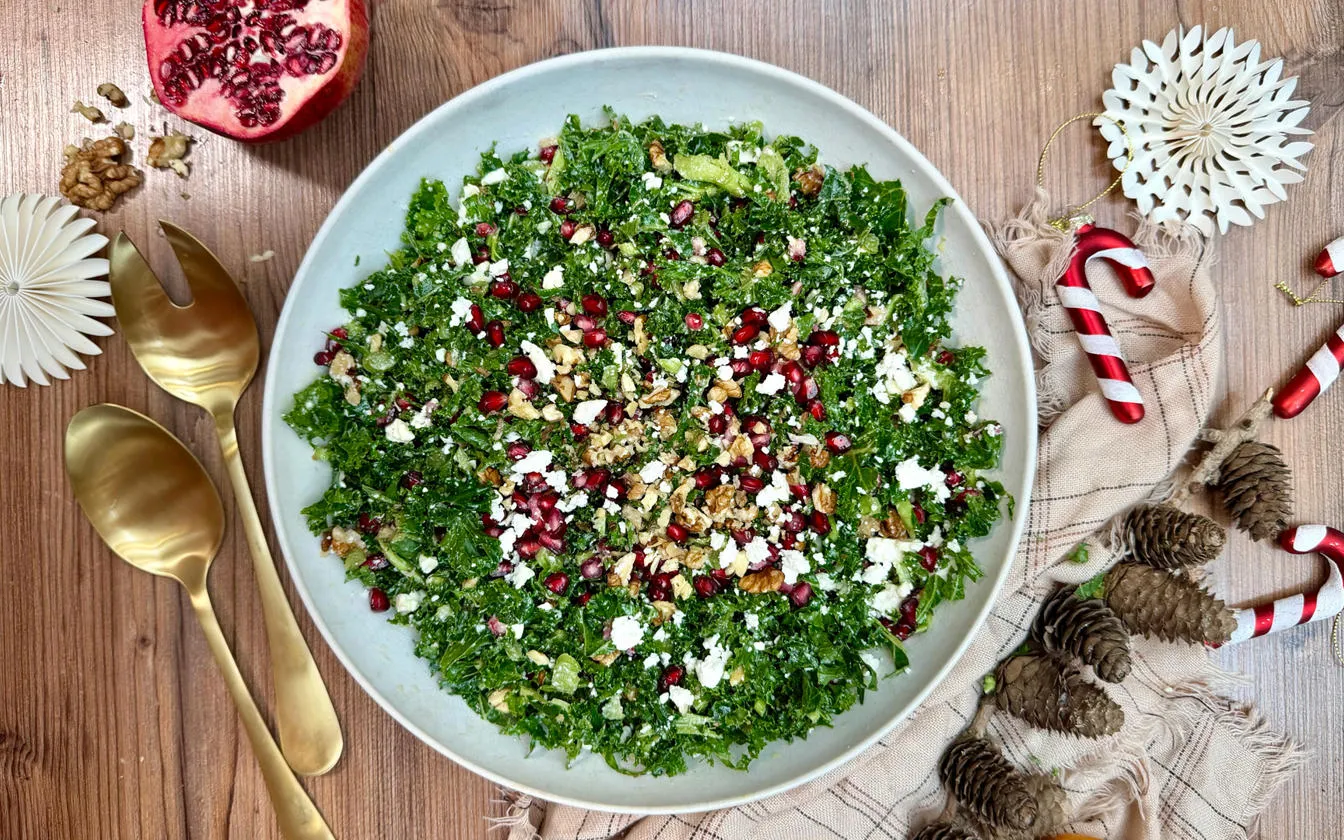 Julesalat med grønkål