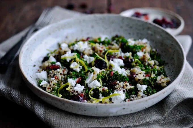 Stegt grønkål med quinoa