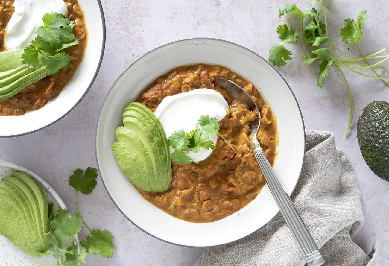 Kokos dhal med grønne linser