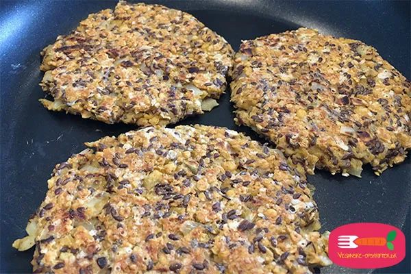 Veganske burgerbøffer med grønne linser