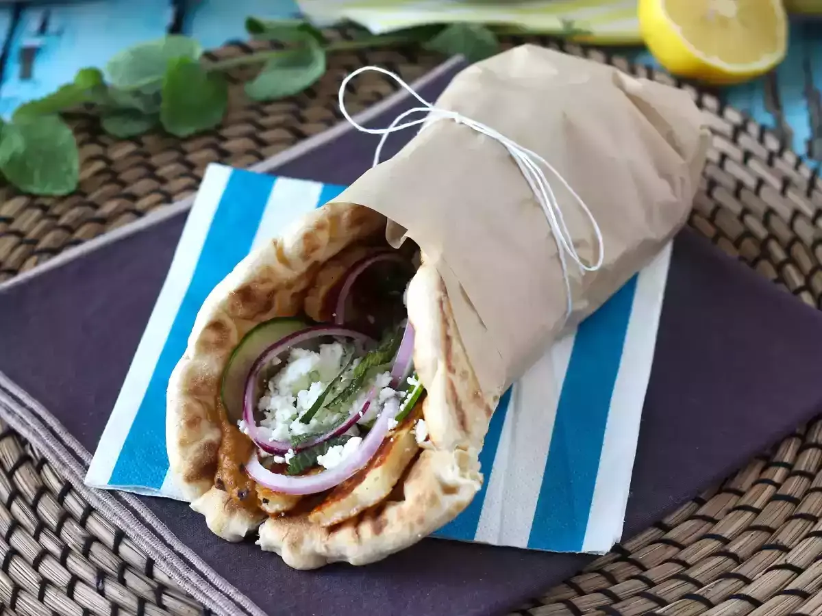Gyros med halloumi