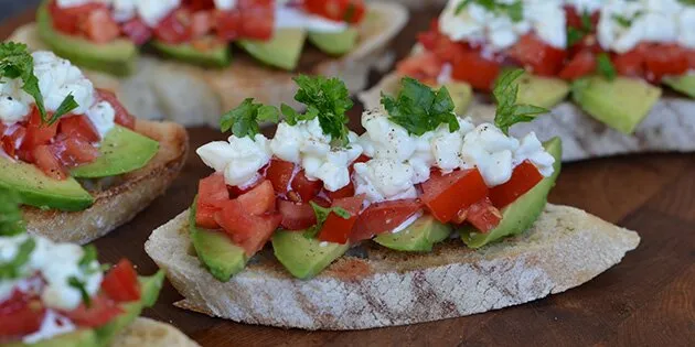 Bruschetta med hytteost