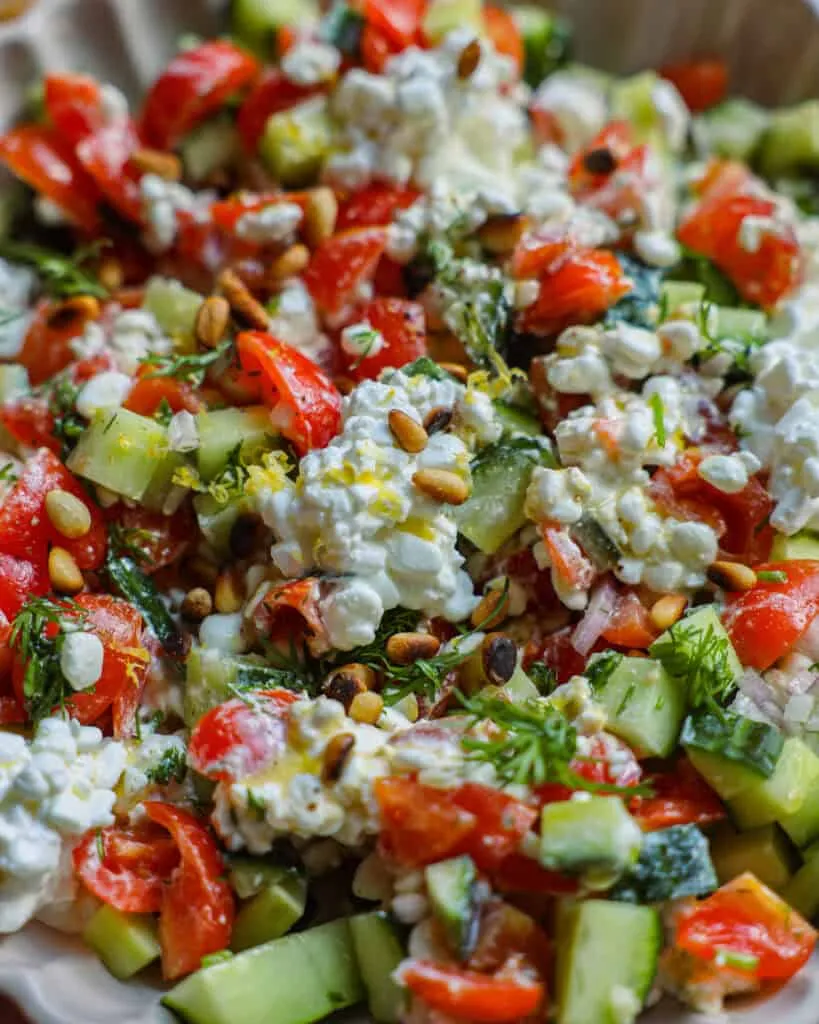 Salat med hytteost