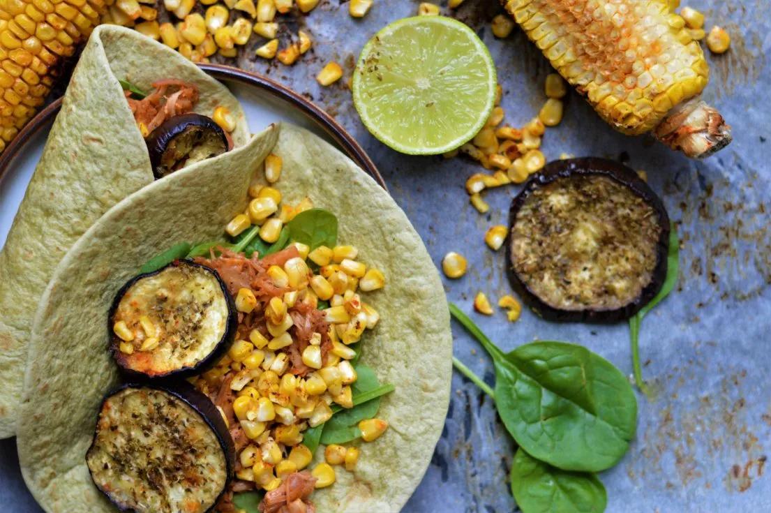 Pulled jackfruit burrito