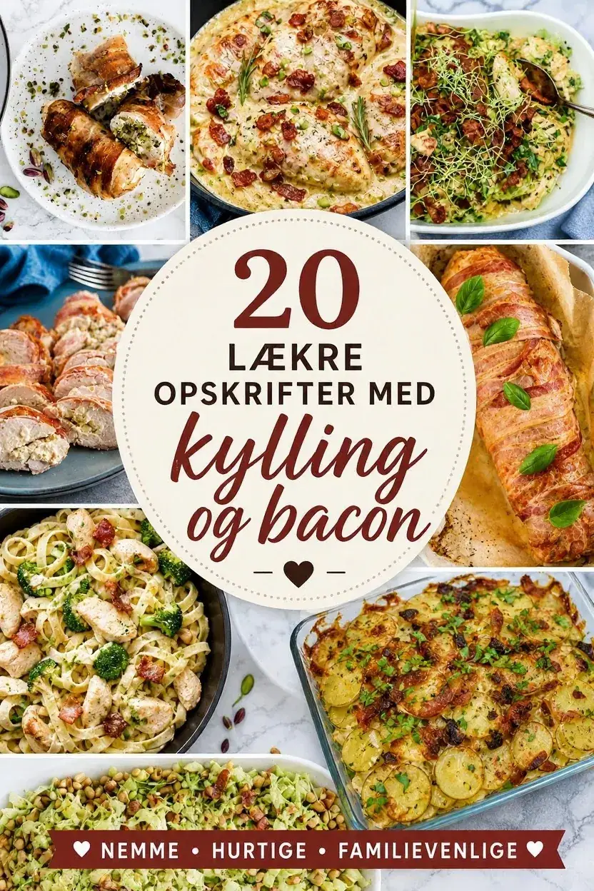 20 lækre opskrifter med kylling og bacon