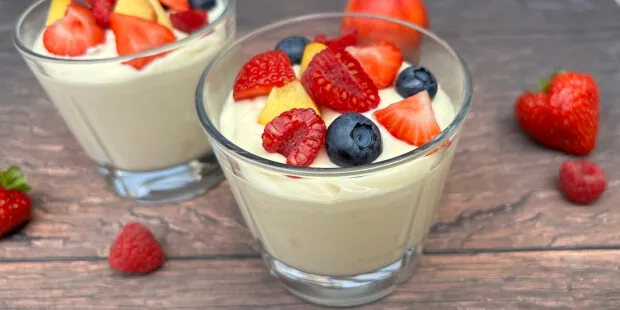 Dessert med kondenseret mælk