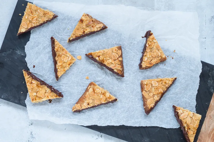 Nøddesnitter med marcipan og appelsin