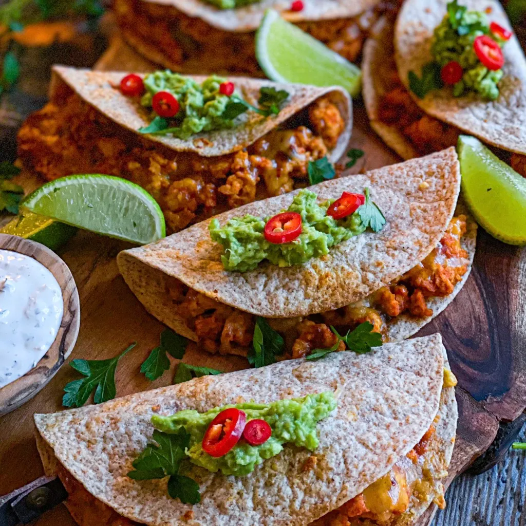 Tortilla med kylling og ost