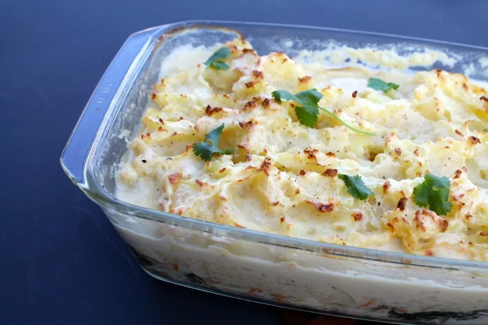 Fish pie med kartoffelmos