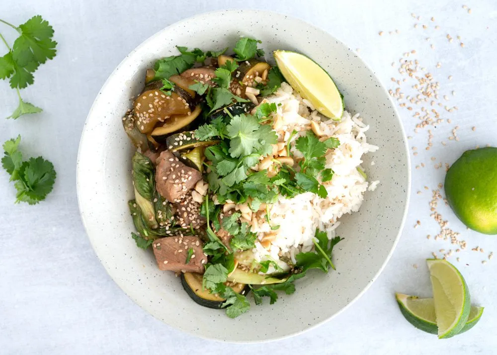 Asiatisk mørbrad med lime og ingefær